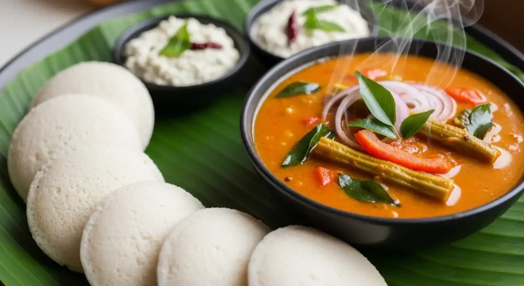 Idli & Sambar.